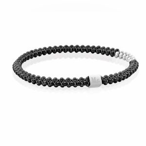 Mignon Faget John Humphries Halo black and sterling silver bangle medium